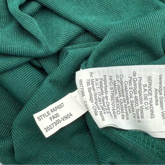 J Crew Women's Ruffle Neck Blouse Small S Green Shirt Top Holiday Party Casual - Picture 5 of 5